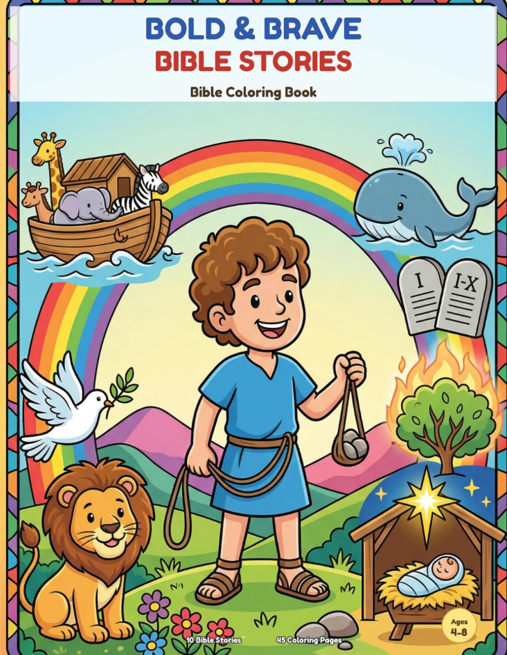 Bold & Brave Bible Stories: Bible Coloring Book