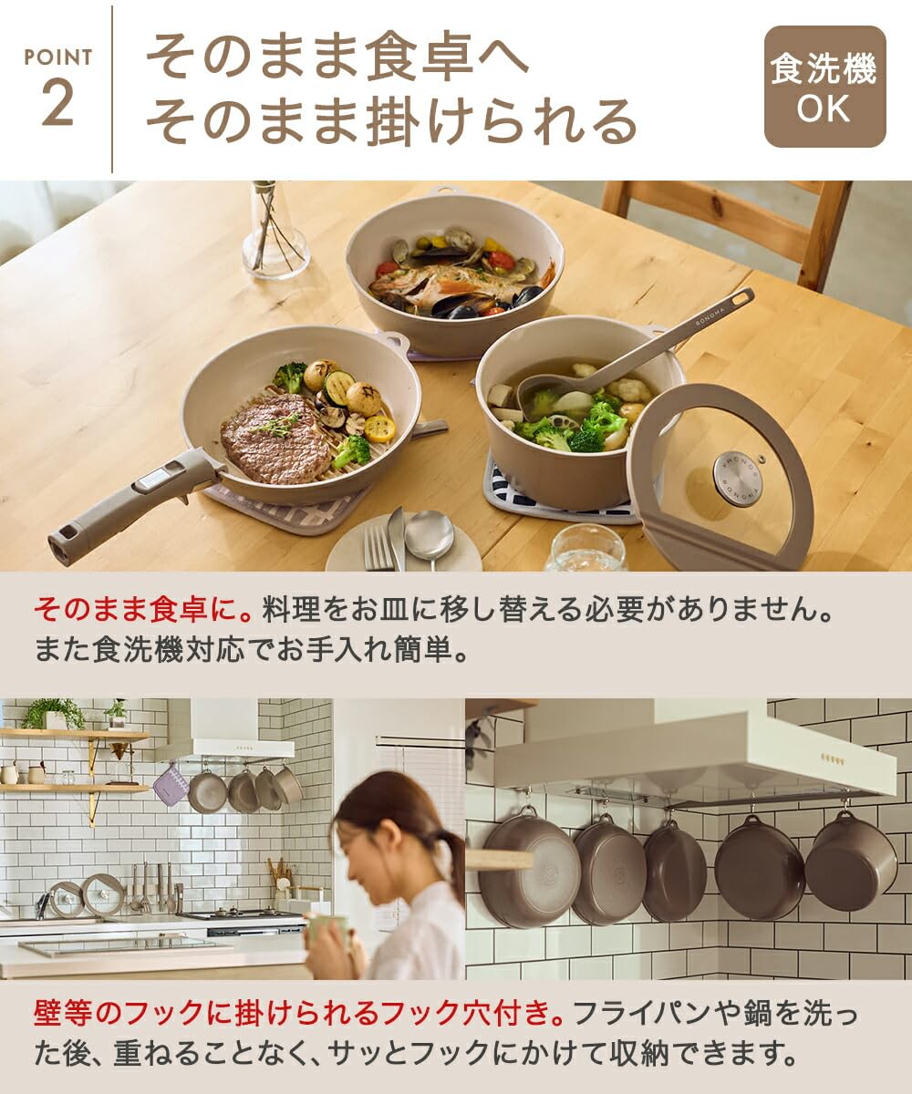 Amazon.co.jp: SONOMA フライパン 5点セット (B2456-S2) : ホーム