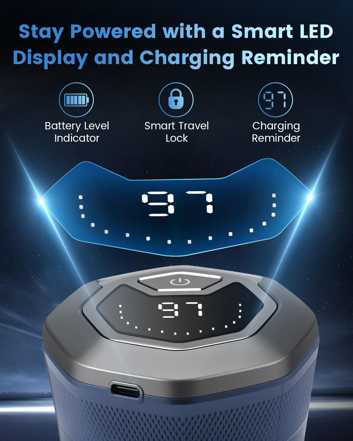 Maquinilla de afeitar calva para hombre, cabeza flexible 6D, afeitadora eléctrica para cabeza y barba para calvicie, impermeable, húmedo y seco, cargador rápido USB-C, cortador de calvicie ergonómico