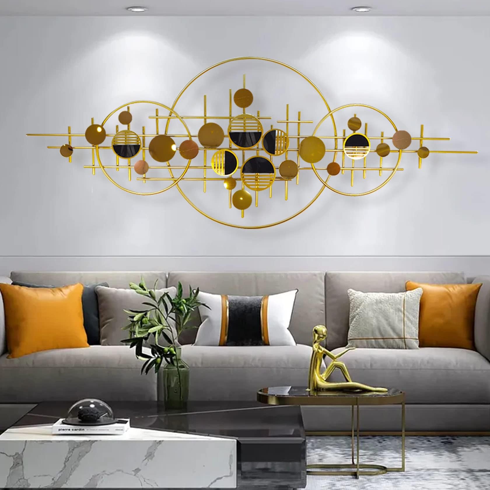 fikujap Wall decoration nature from metal wall decoration living room, modern luxury wall art living culture for living room bedroom dining room,A