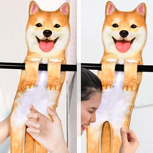 Miniatura 6 de AGRIMONY Shiba Inu Dog - Divertidas toallas de mano para cocina y baño, regalos para mujeres, perros, papá, regalos para hombres, Día de la Madre,