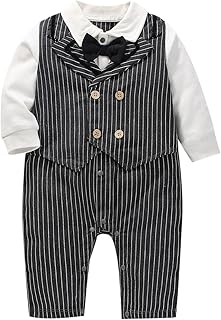 OFIMAN Baby,Clothing,Baby Boys 0-24m,Bodysuits & One-Pieces,Bodysuits OFIMAN Baby Boy Smart Suit Newborn Formal Tuxedo Bodysuit Infant Romper Baby One-Piece Clothes Onesies for Wedding