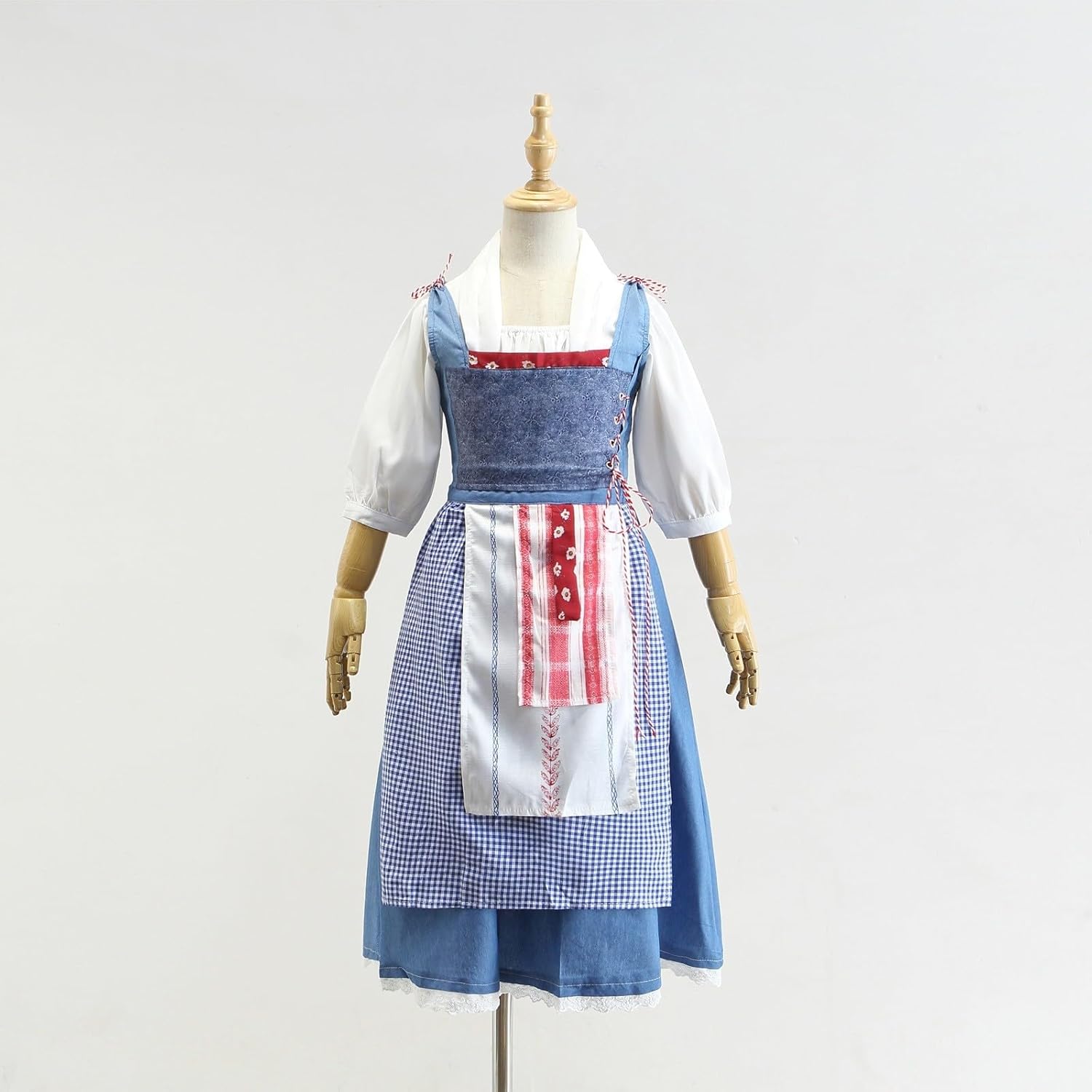 Girl European Countryside Style Dress Vest Halloween Shirt Half Skirt 5 Piece Set Medieval Fashion Cute Dress Suit