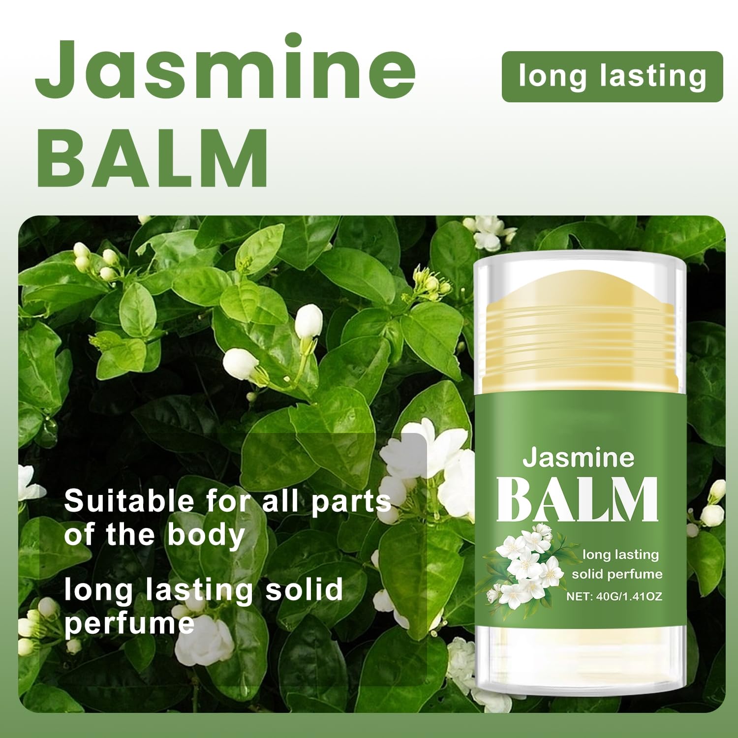Solidny balsam zapachowy jaśminowy, przenośny solidny balsam zapachowy, do dymu soli/odświeżający i trwały, ba/ume zapach/solidna konsystencja, naturalne składniki baum/e pa/wędzone so/lide (5 szt.)
