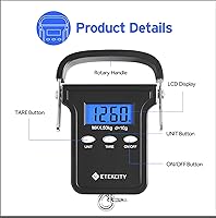 Vista 10 de Etekcity - Báscula digital de mano para equipaje Azul brillante