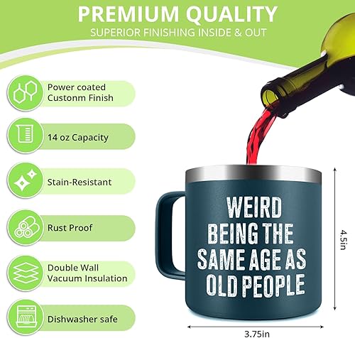 Miniatura 7 de Regalos de cumpleaños para hombres y mujeres, taza de café de 14 onzas, ideas de regalo únicas y divertidas para papá, padre, marido, abuelo, él,