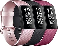 Vista 12 de Paquete de 3 bandas de silicona para Fitbit Charge 4/Fitbit Charge 3 / Charge 3 SE, bandas de repuesto para mujeres y hombres, pequeñas y grandes