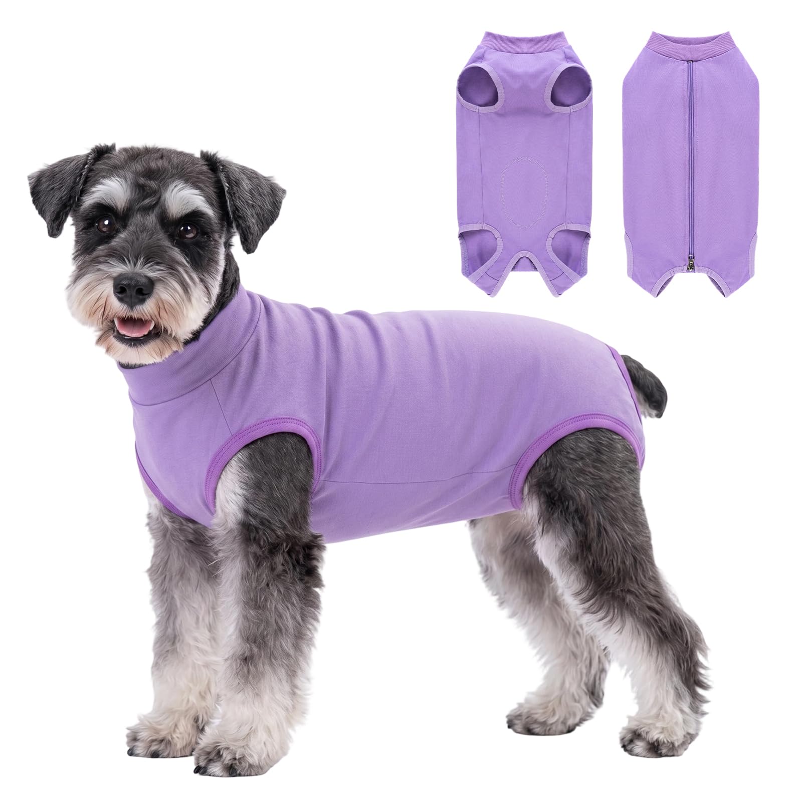 FEimaX Dog Surgery Recovery Suit Female Male Dog Onesie Surgical Bodysuit Soft Abdominal Wounds Protector Pet Shirt Cone E-Collar Alternative Puppy Post-Op Vest for Small Medium Dogs and Cats