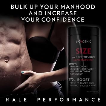 BioXgenic SIZE Male Performance Formula & Pre-Workout - 60 Capsules