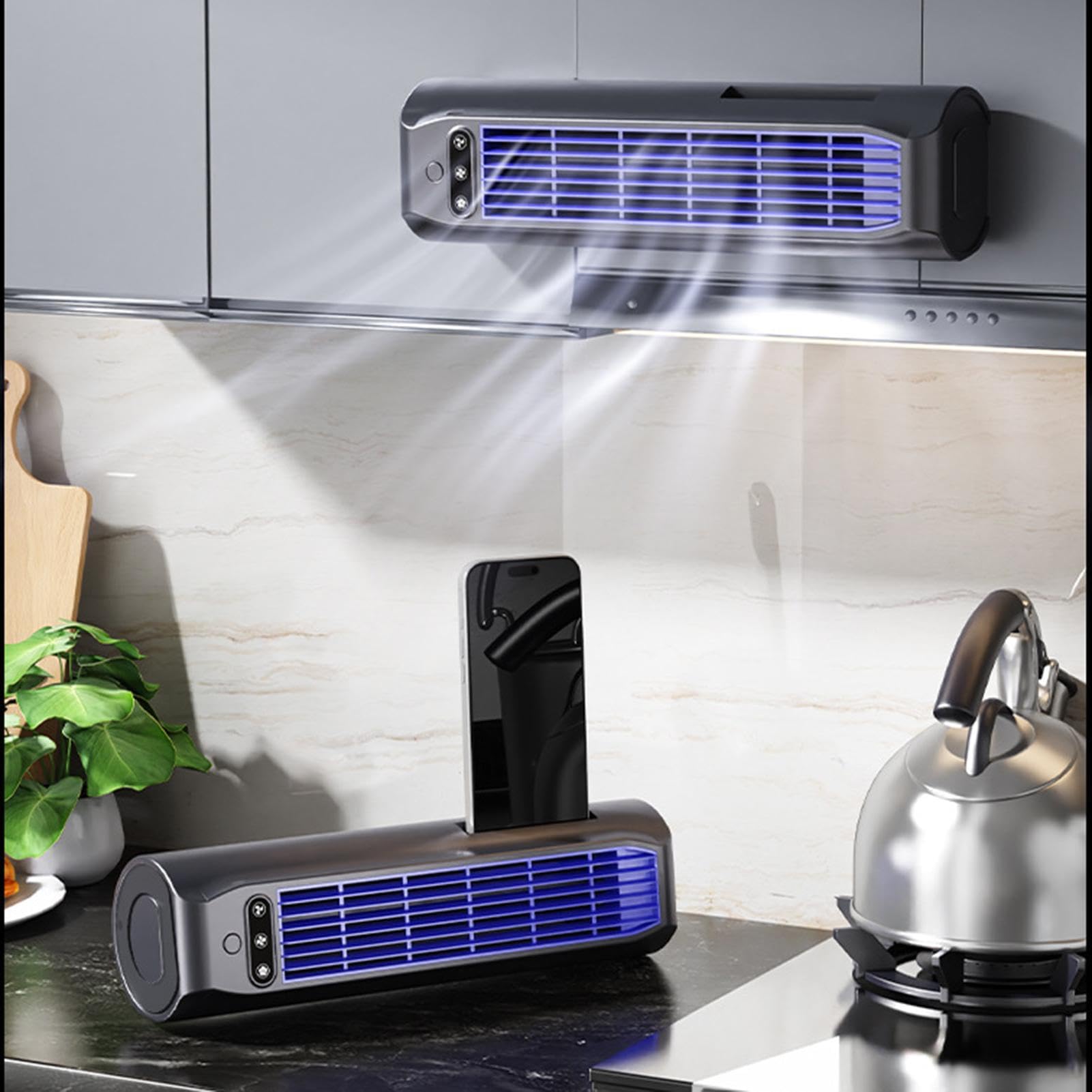 Ventilatore Scrivania Ventilatore USB Ricaricabile a 3 Velocità con Porta | Ventilatore Da Scrivania Da 30,5 Cm Per Ufficio Per Casa Ufficio Camera Da Cucina Scrivania