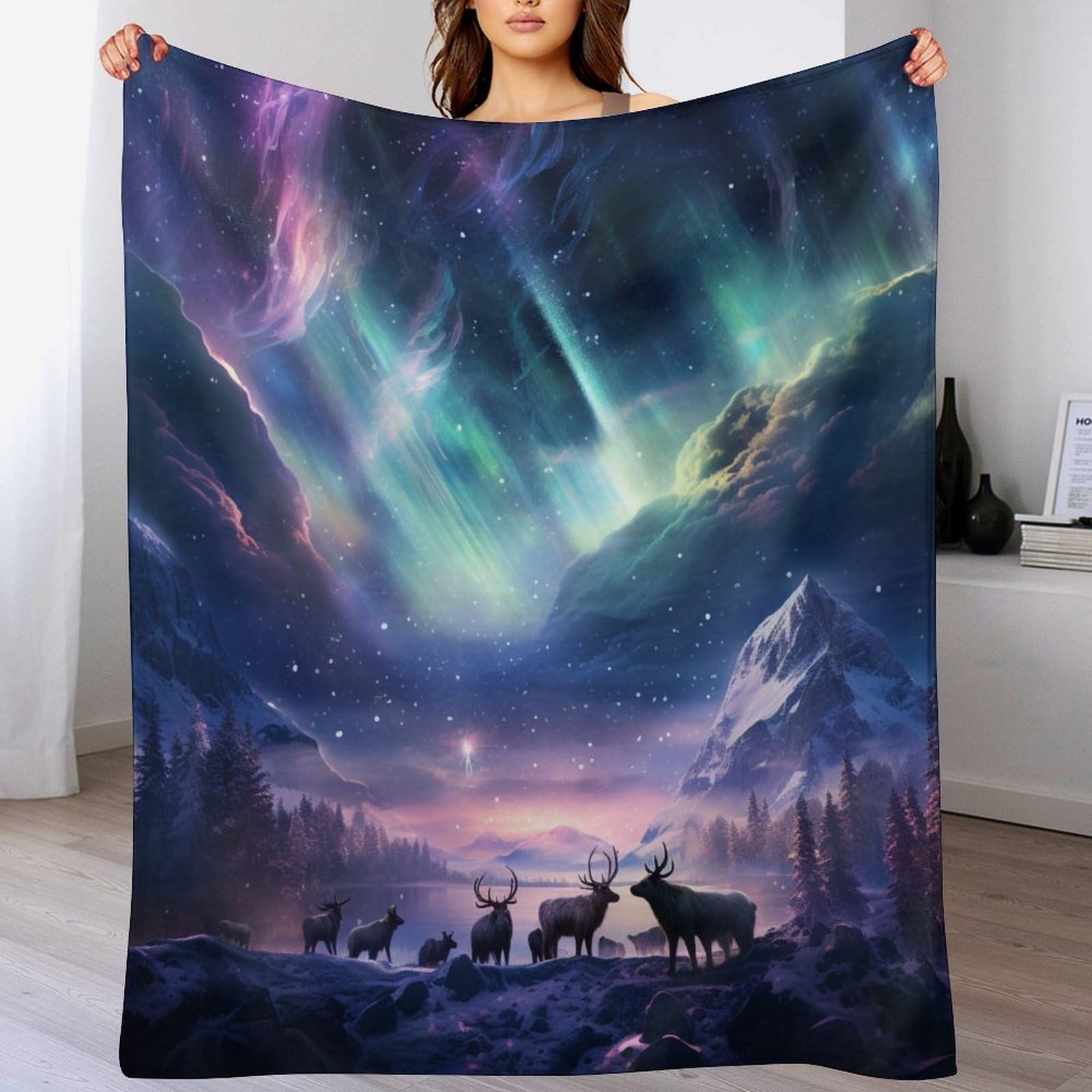 Manta de franela Aurora de tacto suave premium para cama y dormitorio