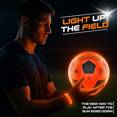 Miniatura 2 de Balón de fútbol iluminado, regalos de fútbol para niños y niñas de 8 a 15 años de edad, pelota de fútbol que brilla en la oscuridad, tamaño 5, ideas