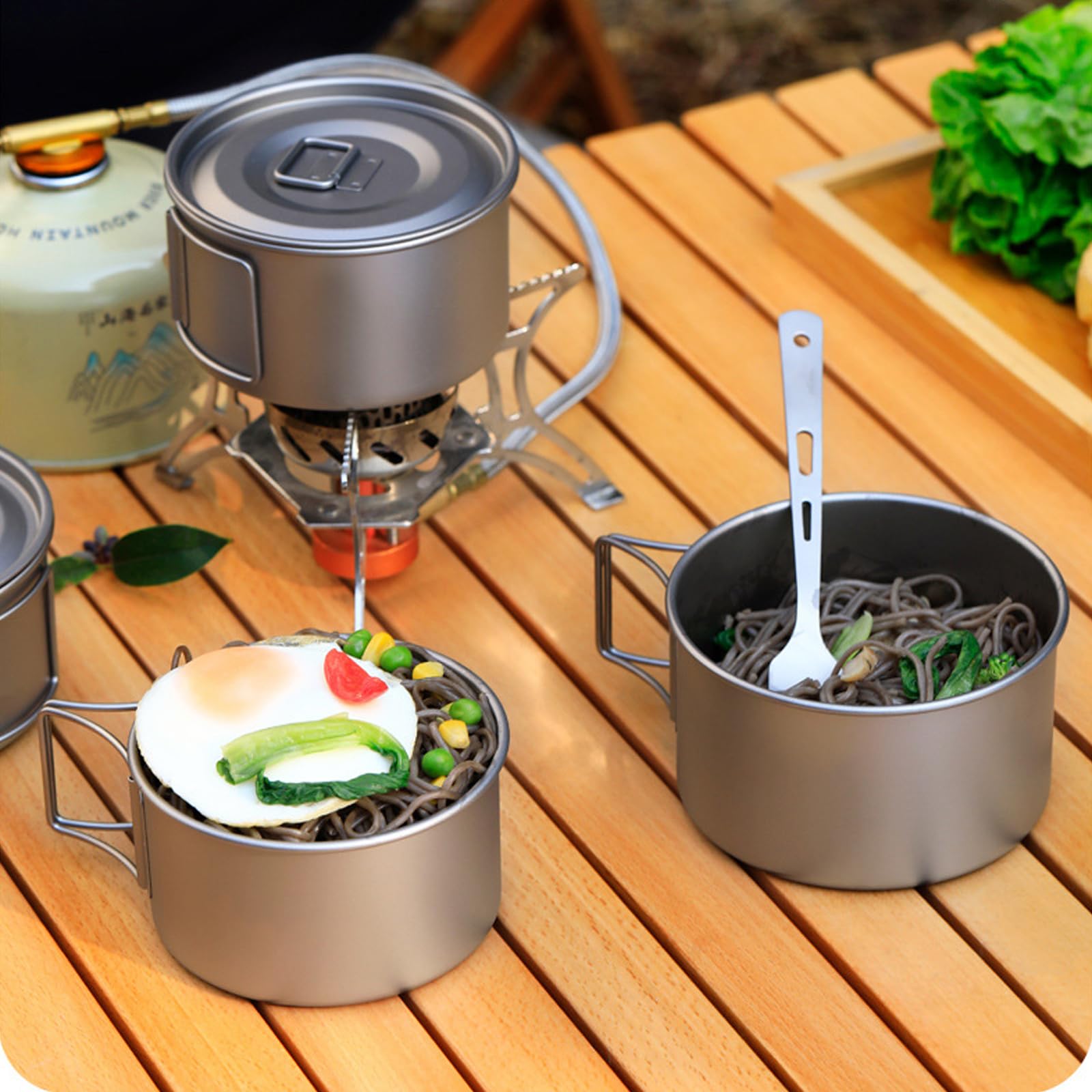 Cuenco para una sola persona, para acampar al aire libre, cena, contenedor de alimentos, versátil para picnics y camping, multiusos