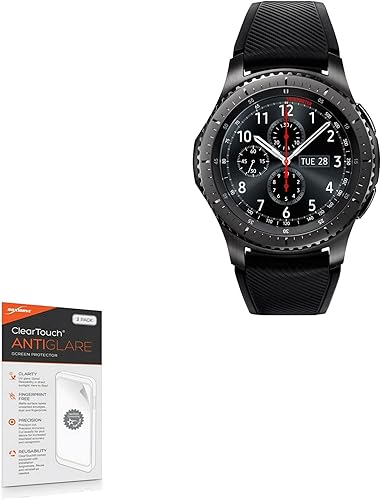 BoxWave Screen Protector Compatible with Samsung Gear S3 Classic - ClearTouch Anti-Glare (2-Pack), Anti-Fingerprint Matte Film Skin