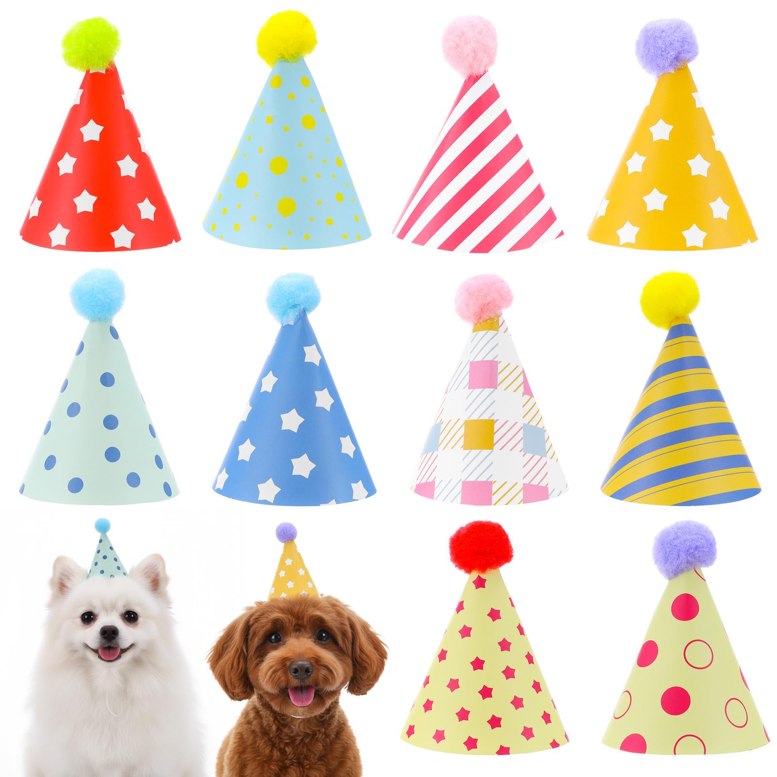 10pcs Partyhüte, Partyhüte für Kuscheltiere, Kleine Party hüte Kuscheltiere, Perfekt für Geburtstagsfeiern, Kinder und Erwachsene