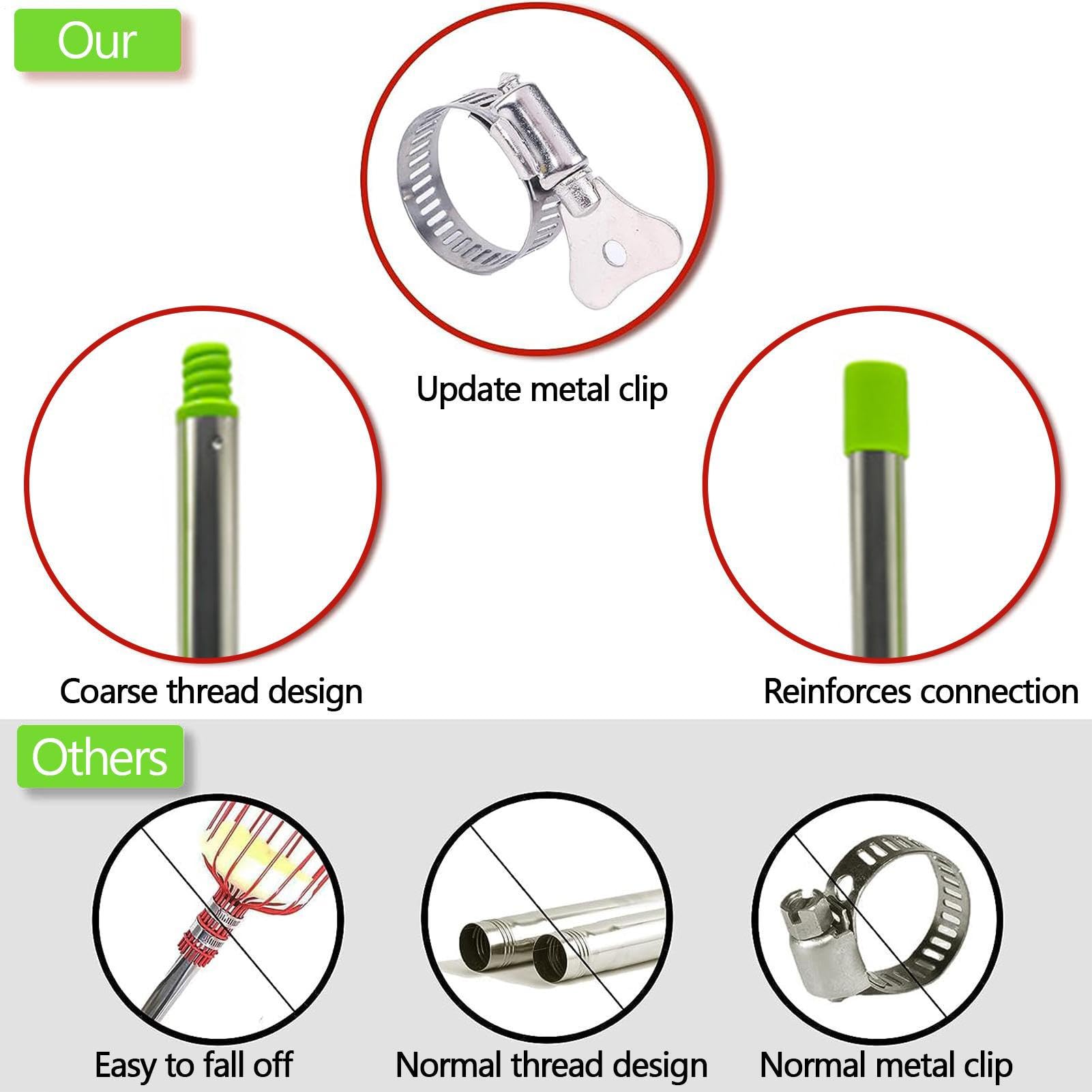 Fruit Picking Basket - Fruit Pickerr Pole with Basket | Stainless Steel Telescopic Fruits Pickers with Baskett, Portable, Rostfrei, Detachable Lightweight Food Picker for Plum, Pear, Lemon