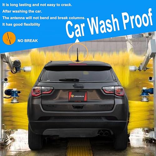 Miniatura 7 de Antena compatible con Jeep Cherokee 2011-2023, accesorios Grand Cherokee, Renegade, Compass, Liberty, Chrysler 200, Dodge Durango, Avenger, Dart,