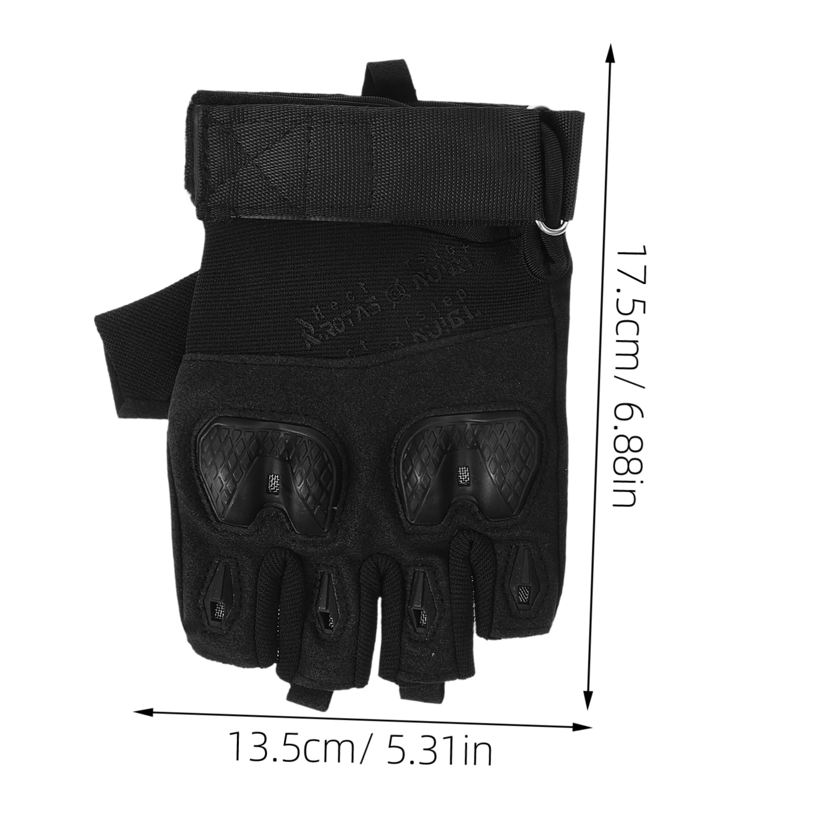 LIFKOME Men's Black Half-Finger Gloves Cycling Gloves for Men Outdoor Work Out