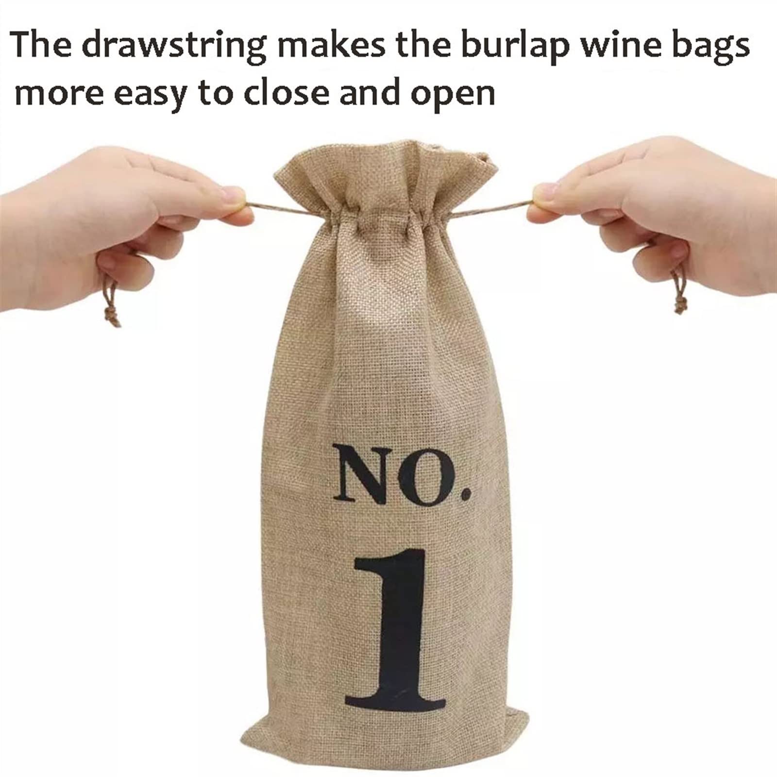 Borsa Portabottiglia In Iuta Per Vino - Regalo Insegnante Con Scritta - Riutilizzabile 34x14 Cm Per Bottiglia 750 Ml - 3