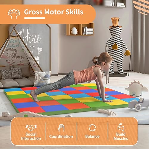 Miniatura 5 de Tapete de juego de espuma para niños tapete de juego plegable de espuma para bebé impermeable antideslizante de PVC adecuado para la habitación de