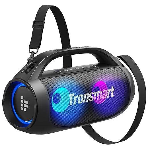 Tronsmart Bang SE Altavoz Bluetooth 40W, Altavoces Portátil Potente, Luces Led, Waterproof IPX6, 24H de Reproducción, Sonido Estéreo, Aux y Powerbank, Exterior Speaker con Bluetooth 5.3 para Fiestas