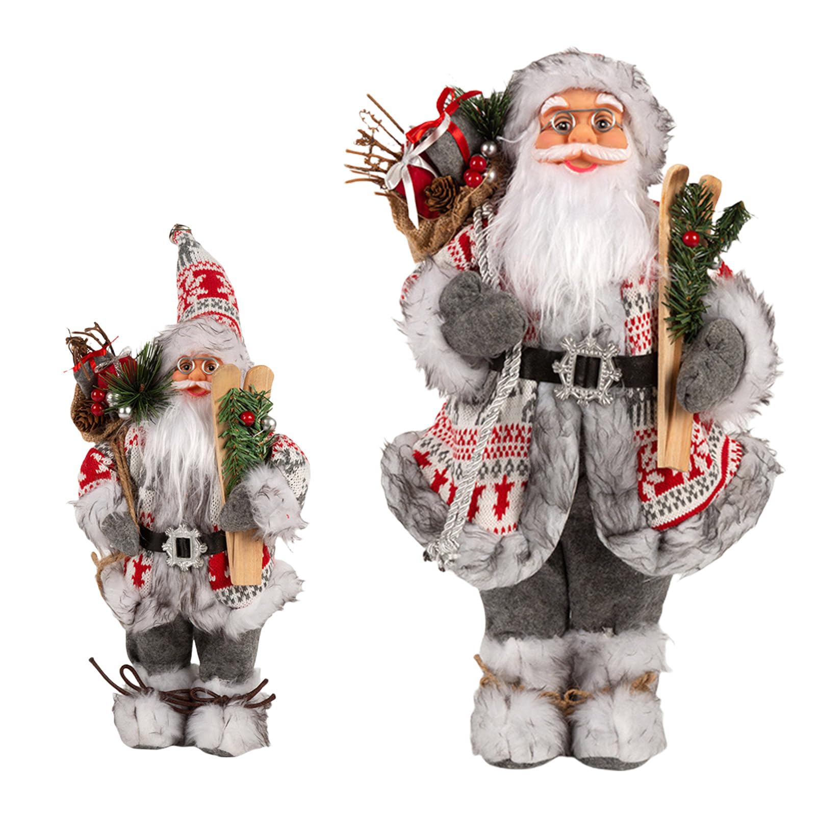 Adorno adorable de Papá Noel de peluche. Cómodo adorno de figura de Papá Noel de peluche