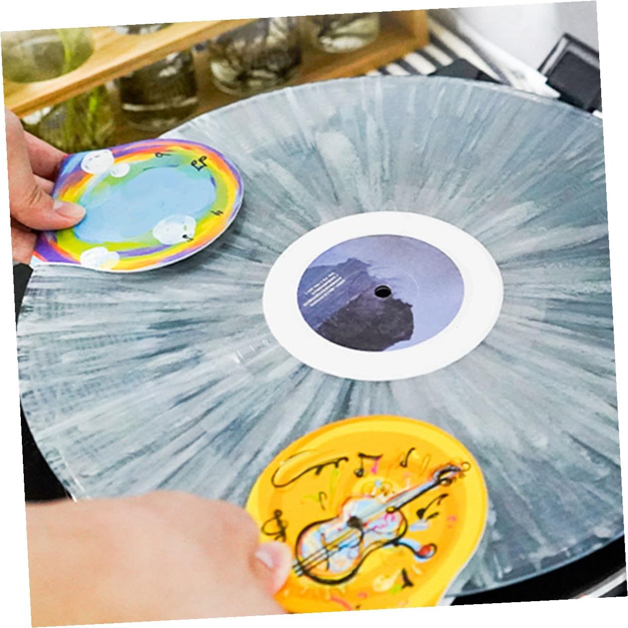 DOITOOL Vinyl Record Cleaner Handler Mitt Anti-Static Record Mitts for Vinyl Cleaning Accessories 2 Pcs Protective Pads for Handling Records and Reducing Finger Touch image 5