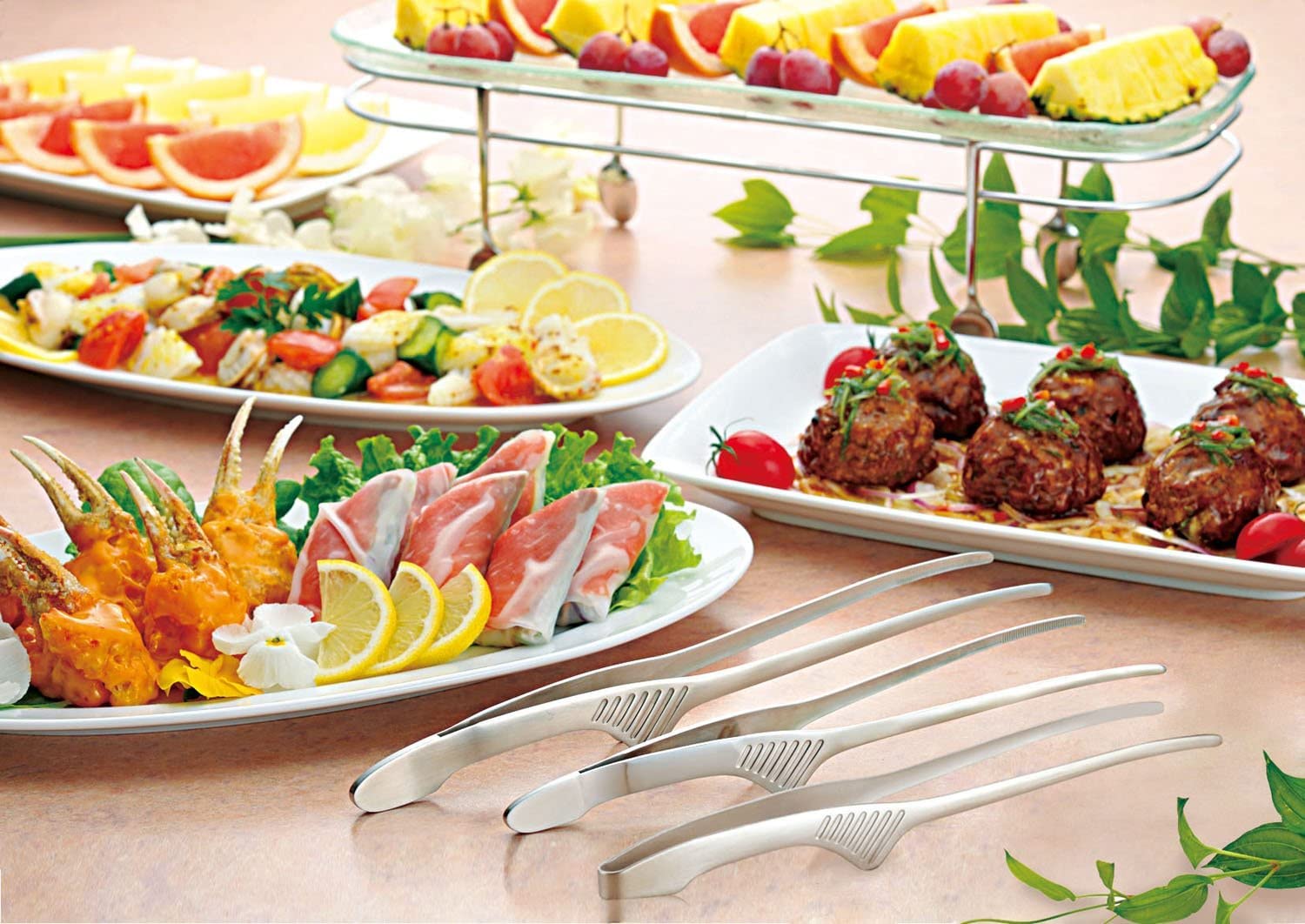 Todai 18-0 Clever Tongs, typ ekonomiczny, grillowane mięso, makaron, kemping, grill, wyprodukowane w Japonii, zestaw 2 szt., stal nierdzewna
