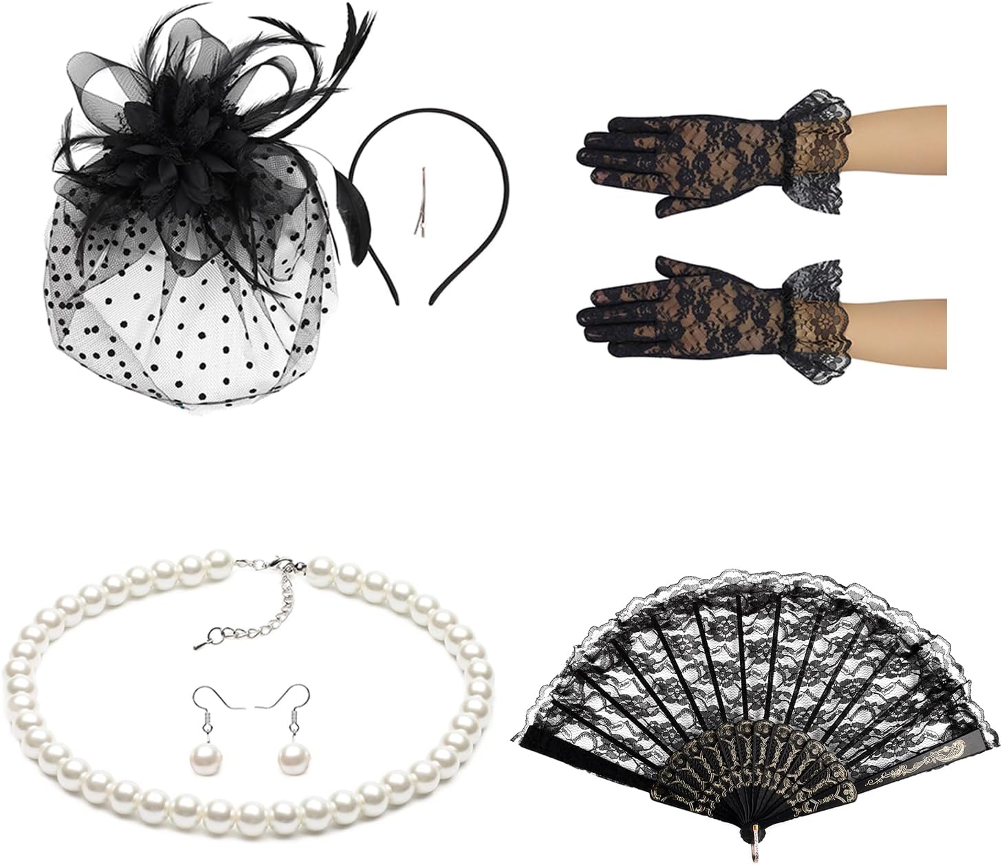Fascinators Hat Feather Headband Women's Fascinators Tea Party Headwear with Clip Derby Hat for Girls and Women