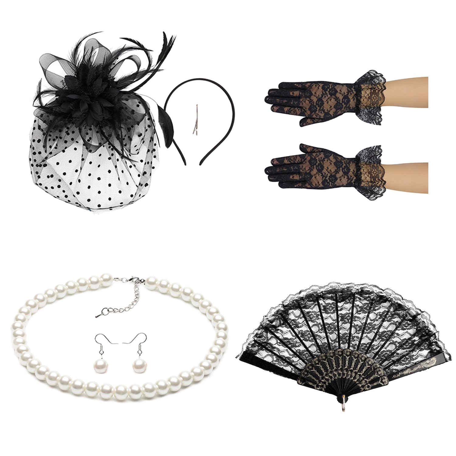 Fascinators Hat Feather Headband Women's Fascinators Tea Party Headwear with Clip Derby Hat for Girls and Women