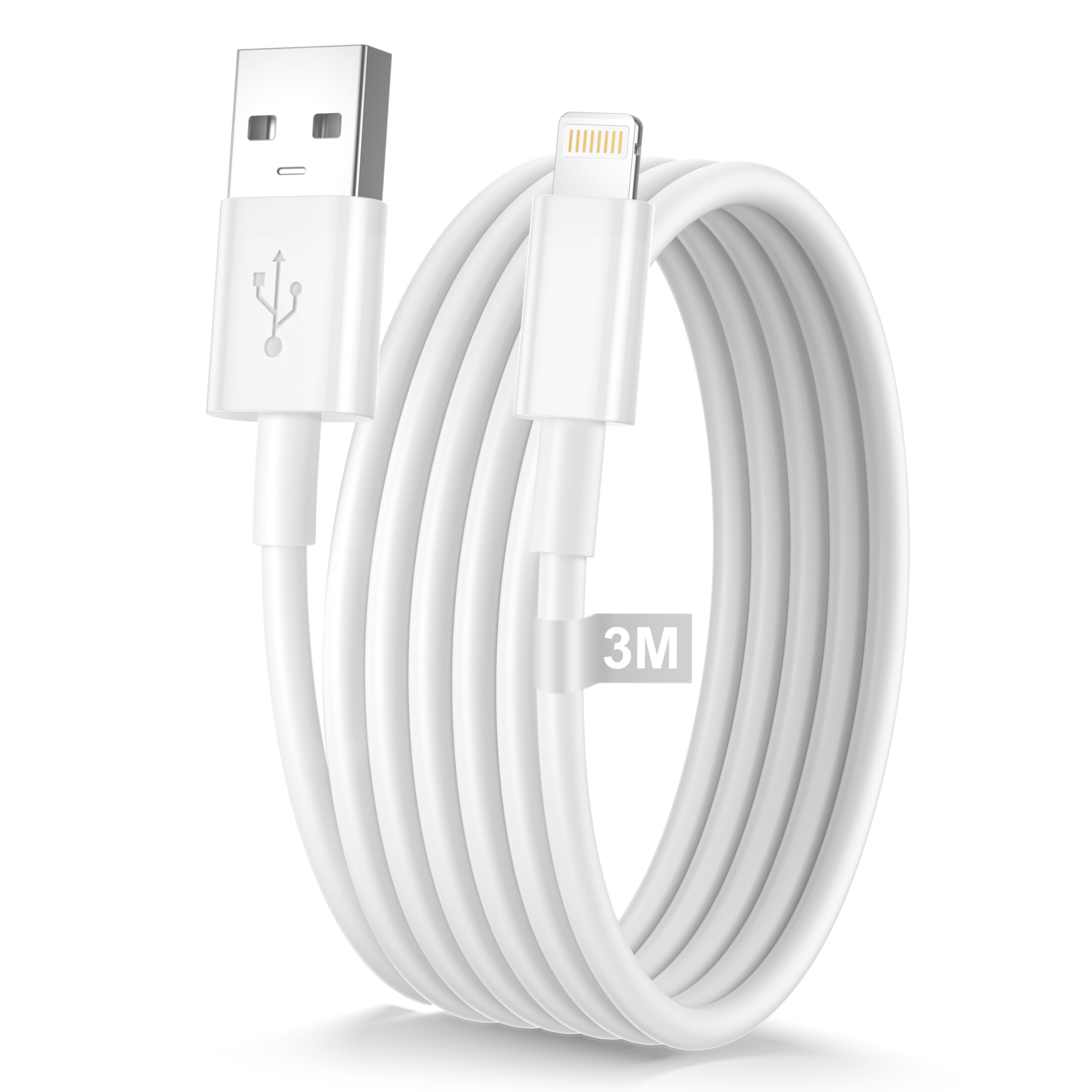 Cavo iPhone A-pple Certificato MFi 3M, Cavo Caricatore iPhone 3 Metri Cavo Lightning USB Cavo Ricarica iPhone Cavetto iPhone Filo Caricatore iPhone Cavo USB per iPhone 14 13 12 11 Pro Max XR 8 7 iPad