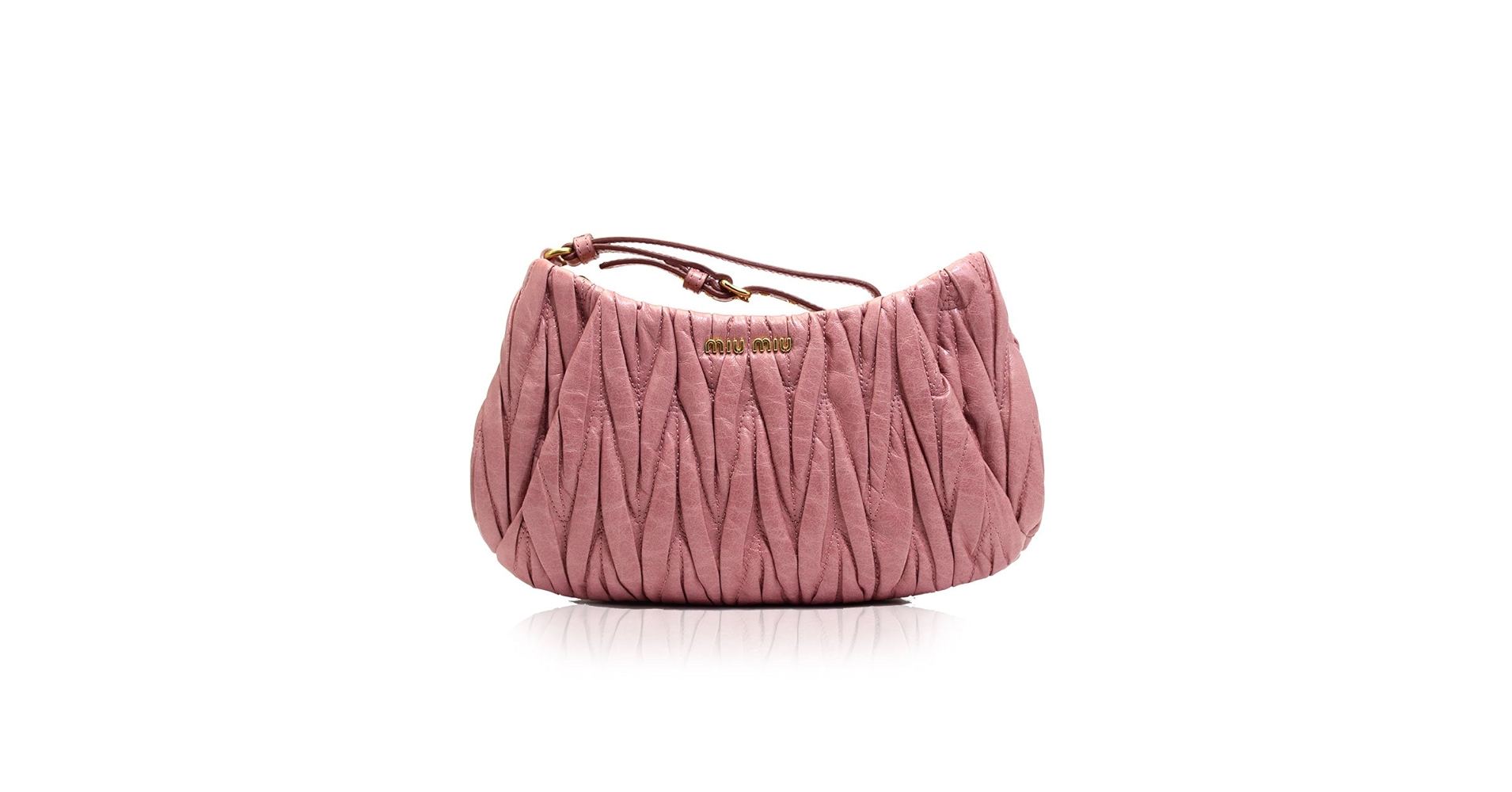 新品 本物 Miu Miu ( ミュウミュウ ) ピンク ポーチ バッグ Amazon | (ミュウミュウ)MIUMIU ポーチ リストレット レザー