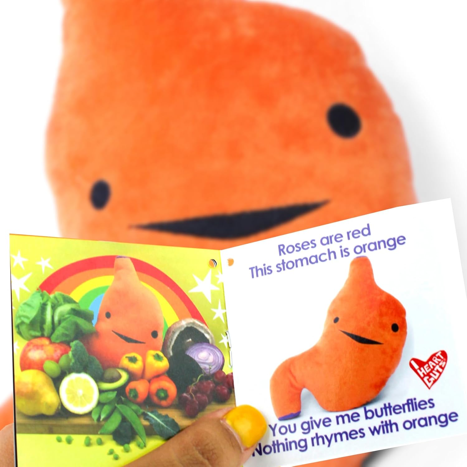 I Heart Guts Super Stomach Plush – I Ache for You! Gastroenterology Gift, GI Doctor Humor, Digestive Health Stuffed Toy, IBS & Ulcer Awareness, Crohn’s Disease Support, Medical Student Anatomy Plushie - Image 5