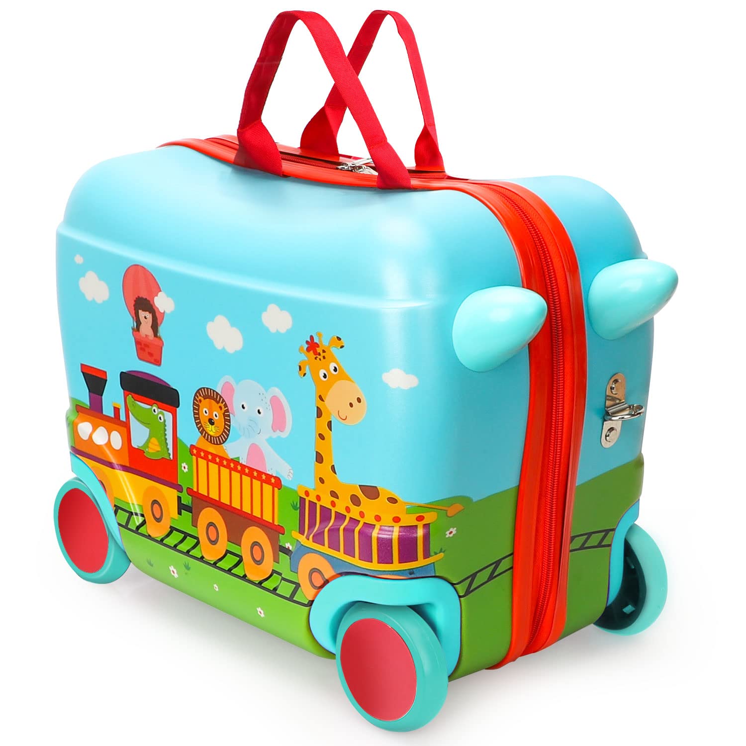emissary Ride on Suitcase for Kids, 17” Kids Ride On Luggage for Kids