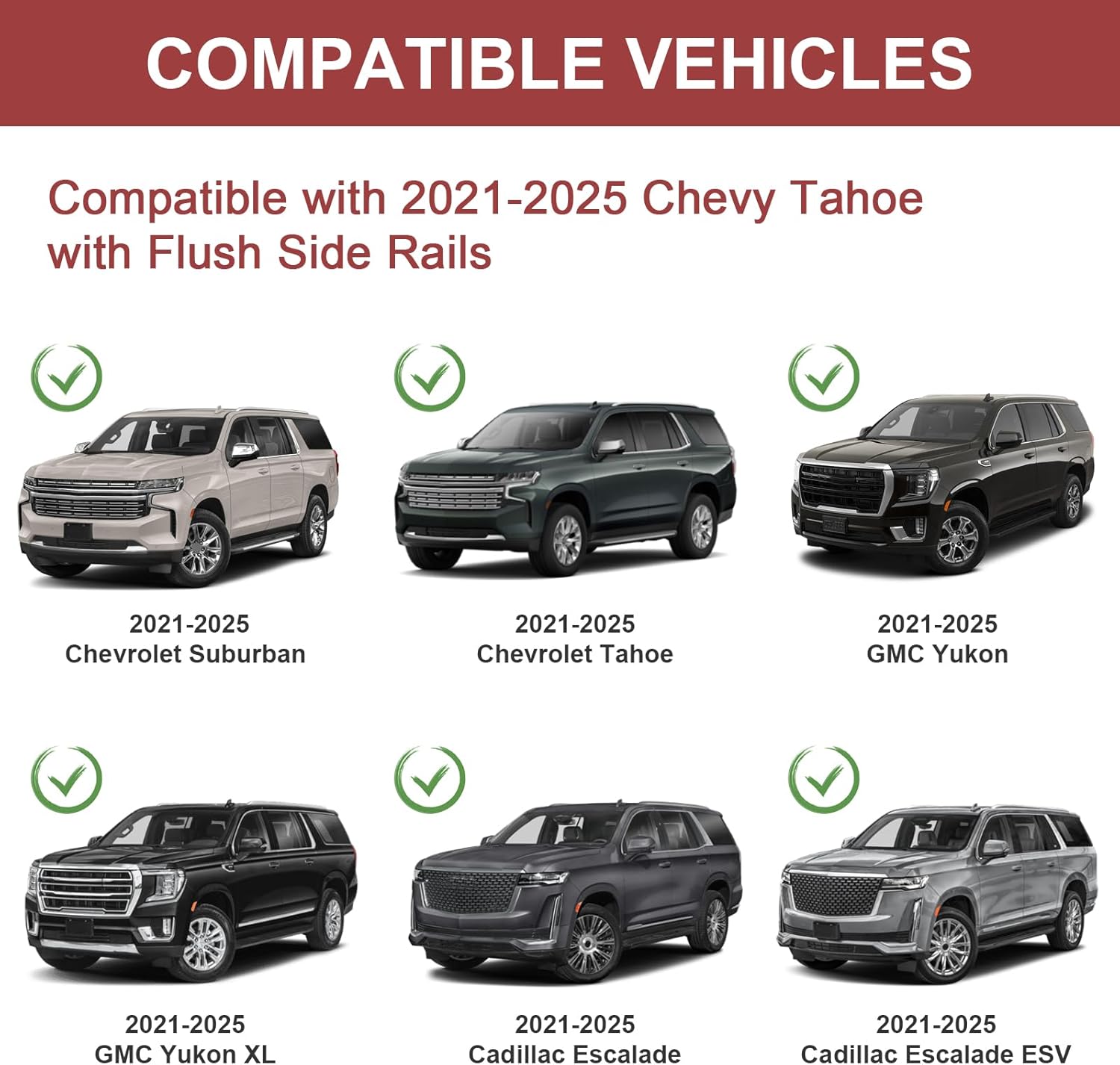 KINGGERI Lockable 350lbs Roof Rack Cross Bars Compatible with 2021 2022 2023 2024 2025 2026 Chevy Tahoe & Chevrolet Suburban & GMC Yukon XL & Cadillac Escalade ESV, Heavy Duty Rooftop Aluminum Compatible with Chevrolet Tahoe 2021 2022 2023 2024 2025 2026