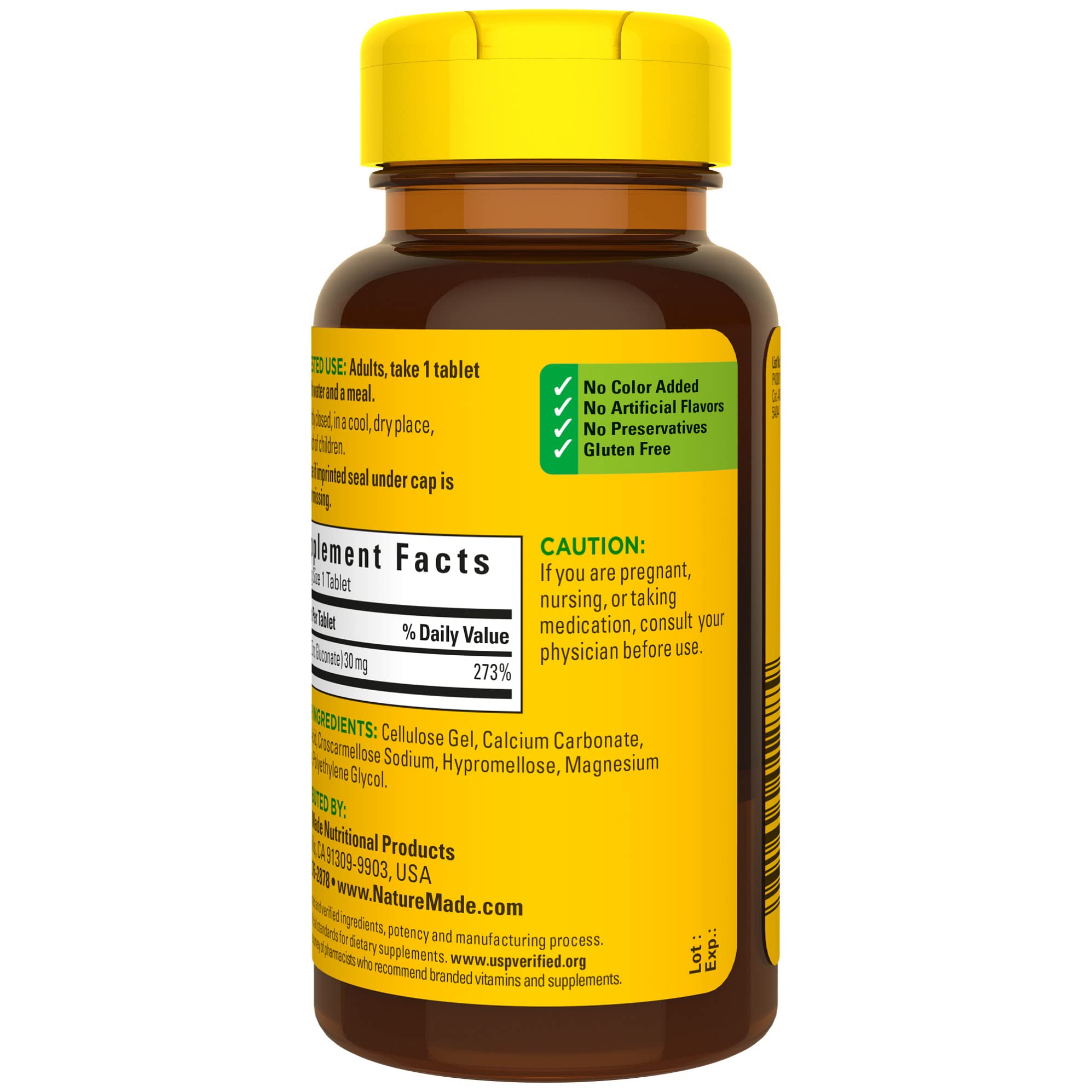 Buy Nature Made Zinc 30 mg, Dietary Supplement for Immune Health and