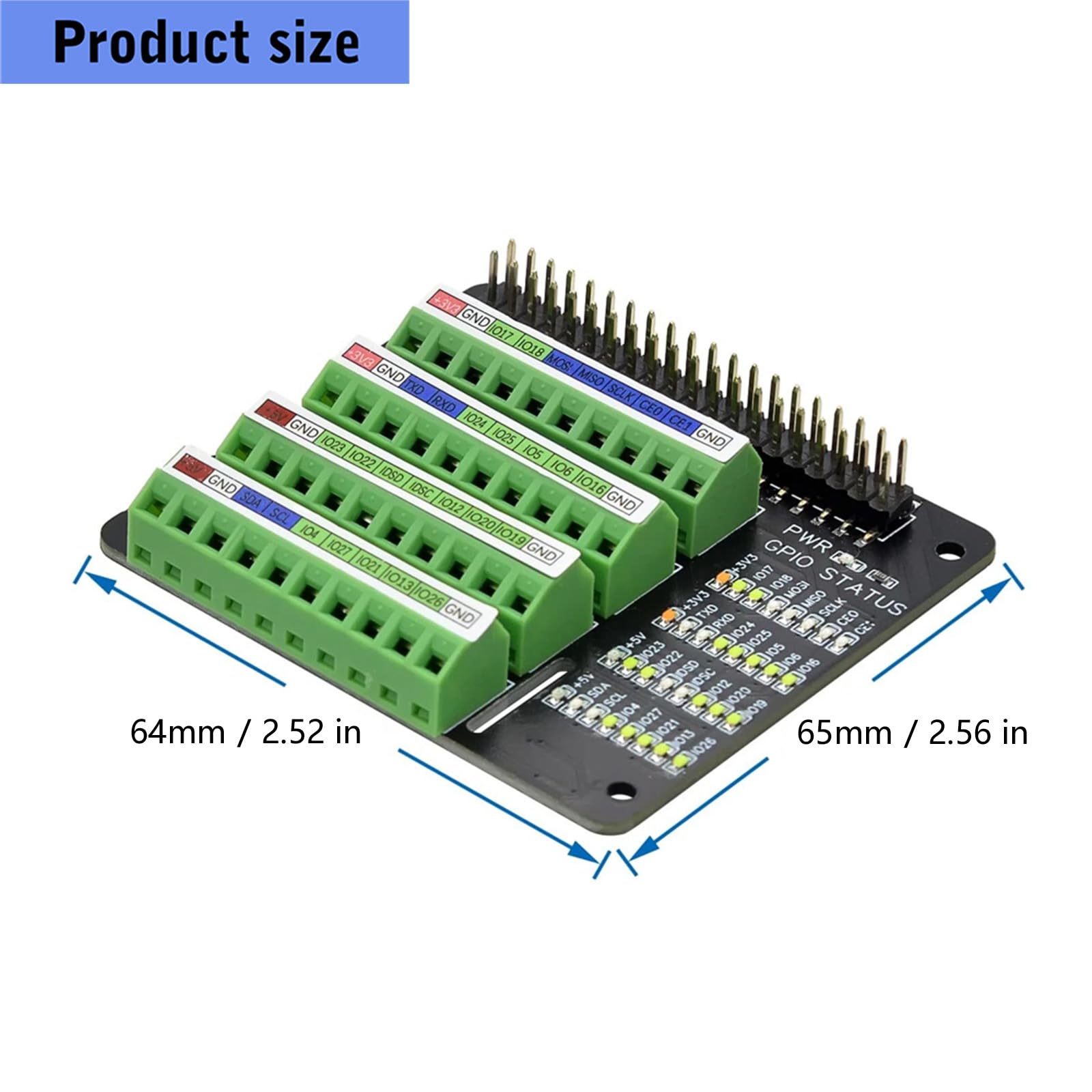 Scheda espansione con terminale a Vite GPIO con Header a 40