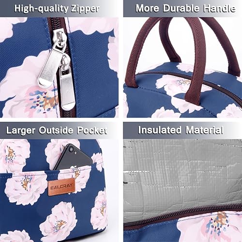 Miniatura 2 de BALORAY Bolsa de almuerzo para mujeres y hombres, lonchera aislada para adultos, bolsa de almuerzo reutilizable para el trabajo, picnic o viajes