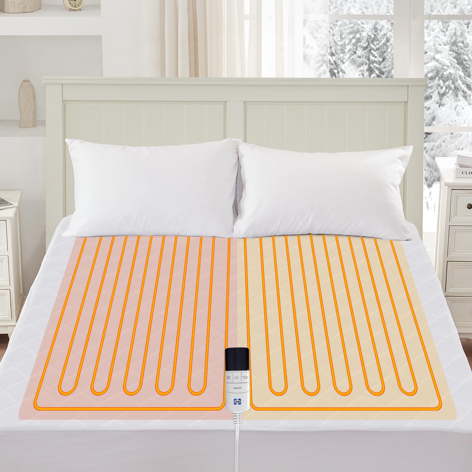Photo 1 of Sealy Heated Mattress Pad Queen Size Single Control for 2 Zones, 9 Heated Settings & 1-9 Hours Auto Shut Off, Luxury Quilted Bed Warmer with ETL Certified, Soft Extra-Cozy Fabric