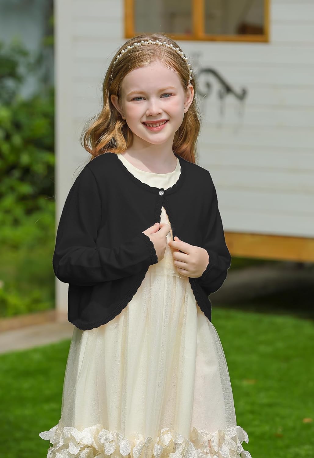 Yekaty Kids Girls Cardigan Long Sleeve Button Toddler Cardigan Knit Sweater - Image 2