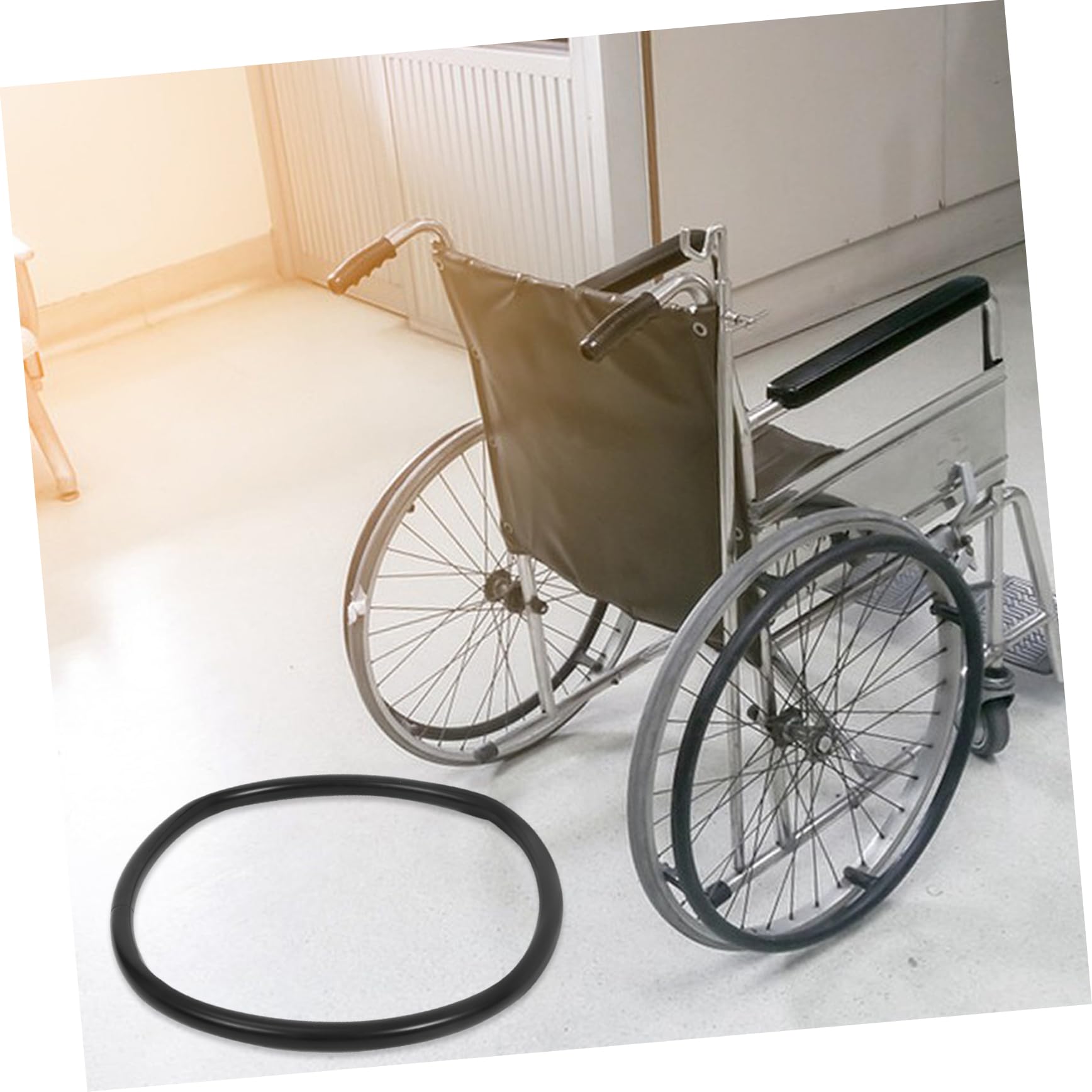 Healvian Copertura Confortevole Silicone di Antiscivolo in Anello a Spinta e Impugnatura Controllo Sedia Rotelle per Adulti