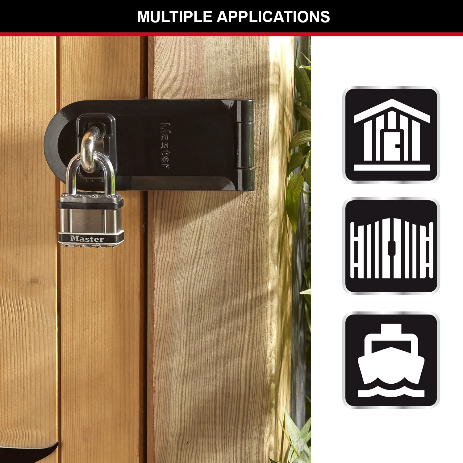 Master Lock Lucchetto ad Alta Sicurezza Ottimo per Portali, Garage