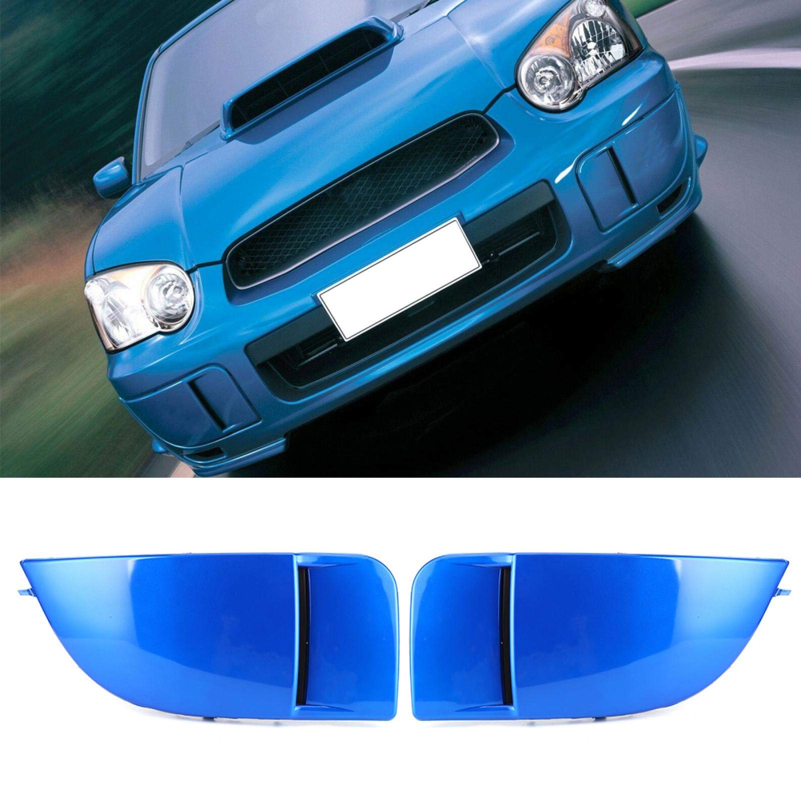 Cappuccio fendinebbia, 1 paio di coprilampada con cornice fendinebbia anteriore adatto per Subaru Impreza STI WRX 04-05(blu)