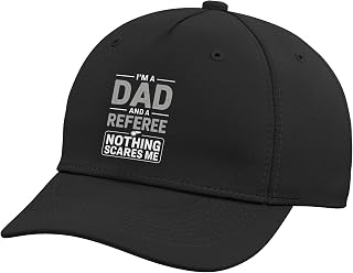 Funny Referee Art for Dad Father Men Soccer Football Referee Adjustable Baseball Hat