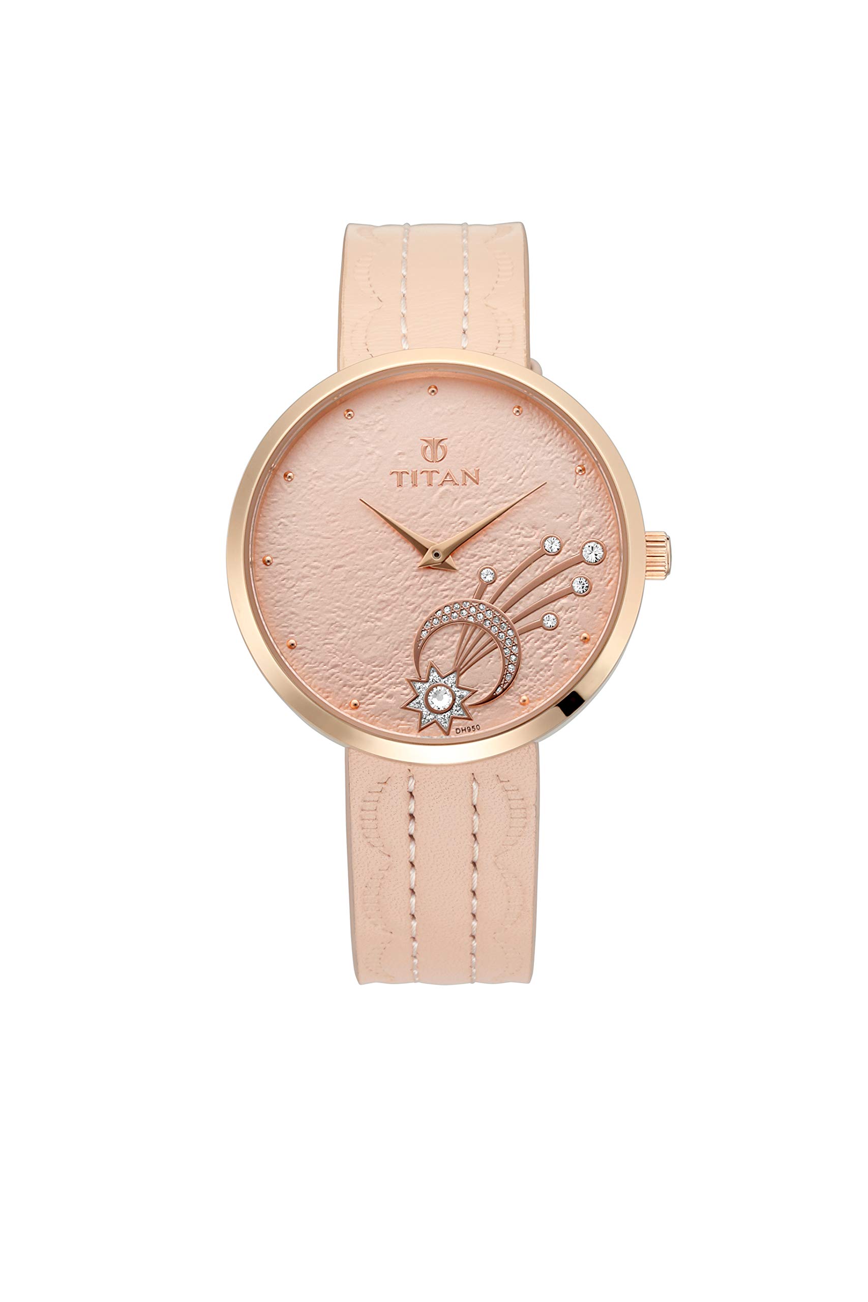 Titan Analog Rose Gold Dial Womens Watch-95083WL01 Genuine Leather, Pink Strap (B07JR347XF) Amazon Price History, Amazon Price Tracker