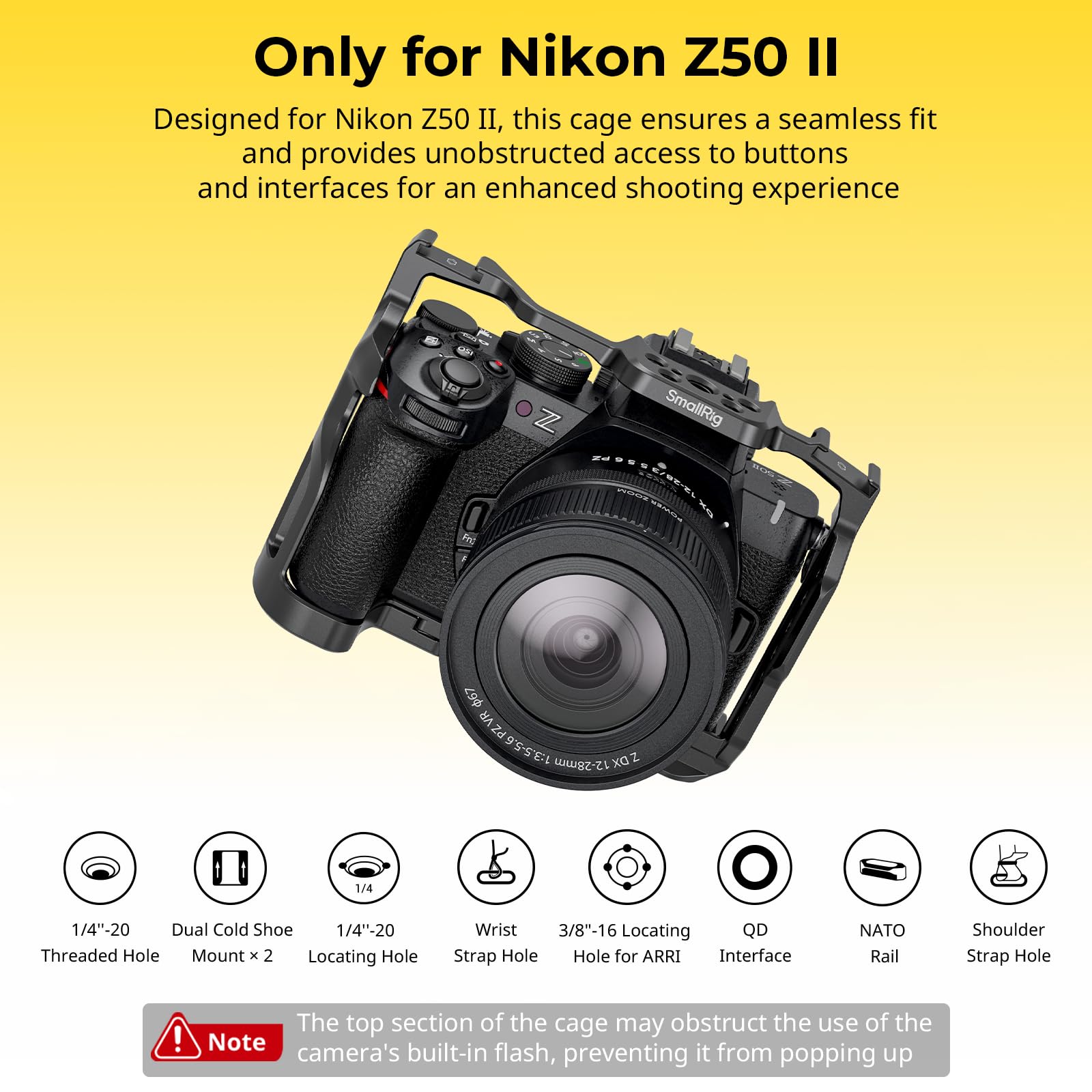 Amazon.com : SMALLRIG Z50 II Cage for Nikon Z50 II, Aluminum Alloy