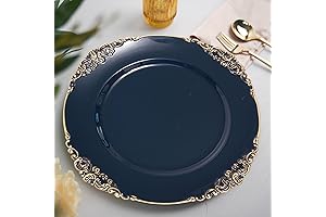 Efavormart Navy Blue Charger Plates 6-Pack