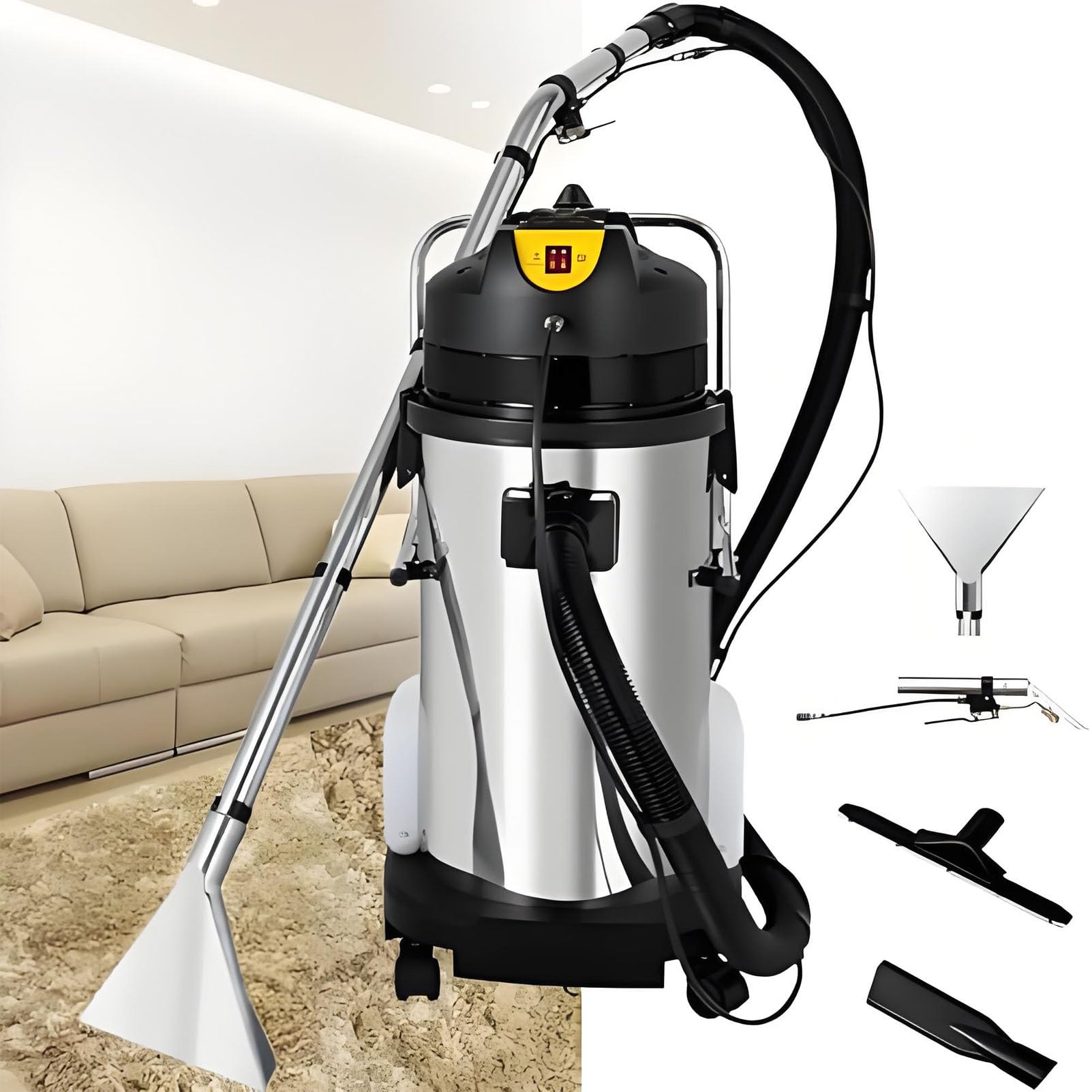 Professional Carpet Cleaning Machine,Carpet Cleaner Machine Multifunction,Wet Dry Cleaning,Heavy Duty Dust Extractor (20L/5.28gal)