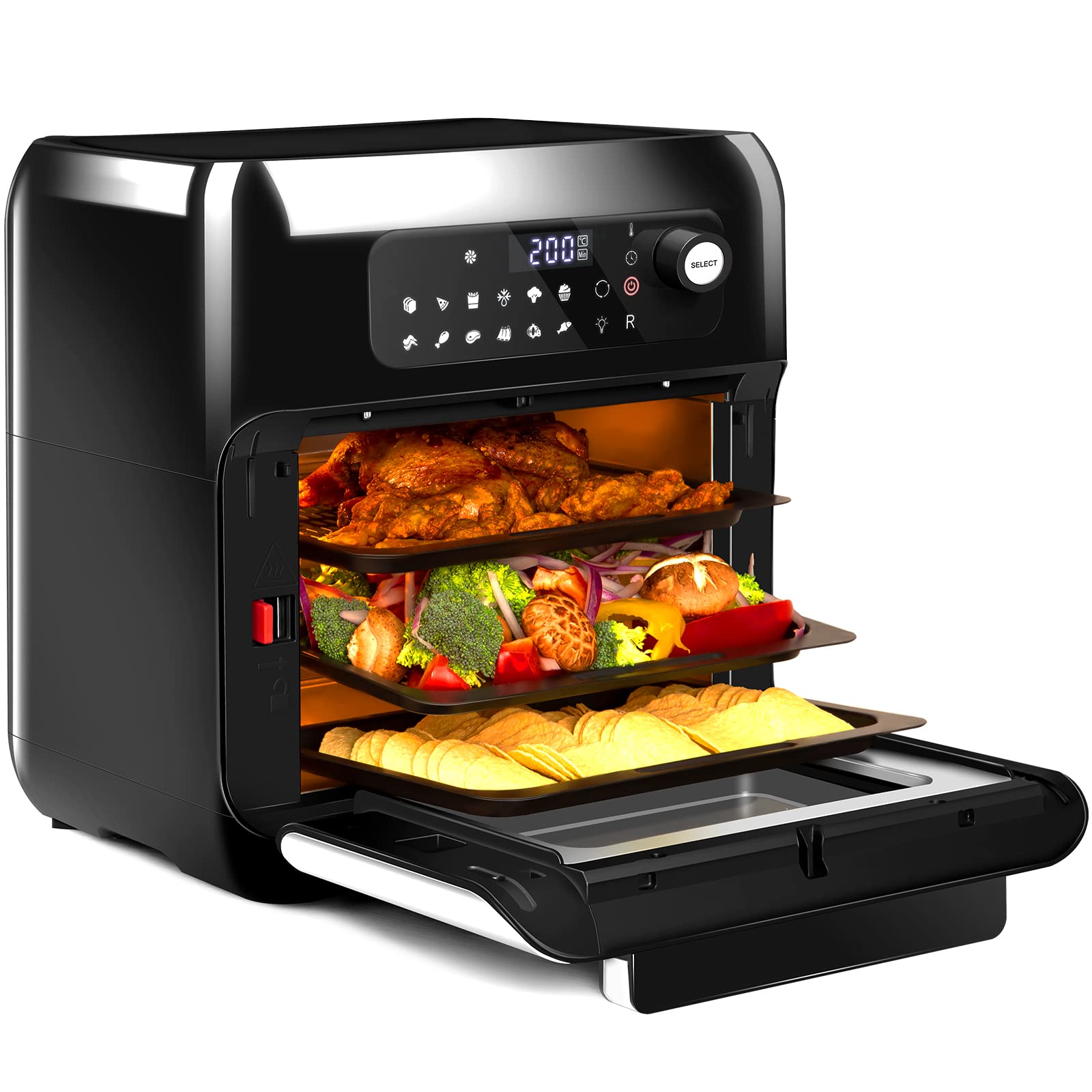 Air Fryer Oven, Uten 10L Digital Air Fryers Oven, Smart Tabletop Oven