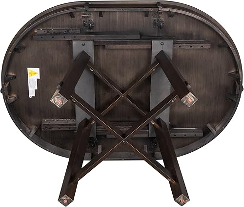 Miniatura 9 de Harper & Bright Designs Juego de mesa de comedor de cocina para 4, mesa de comedor redonda extensible de madera y 4 sillas de comedor juego de mesa